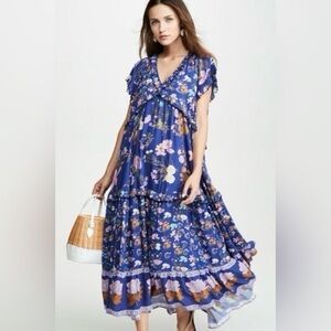 SPELL Blossom Floral Midi Dress Women’s XS S